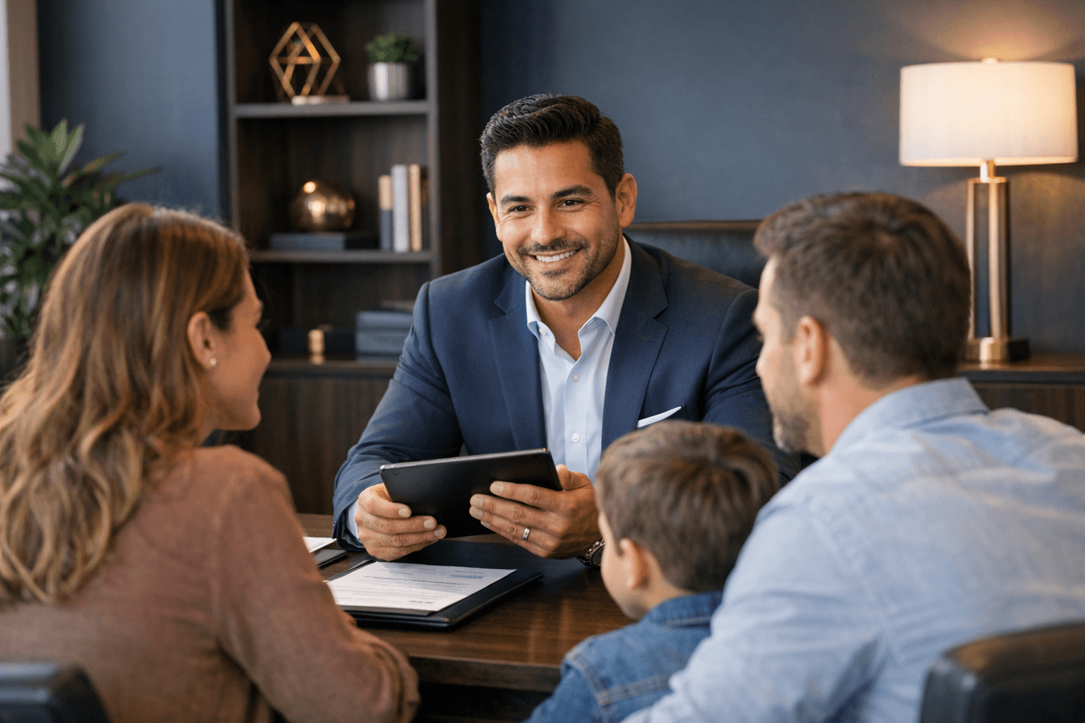 Auto insurance policy document next to mobile phone displaying quote