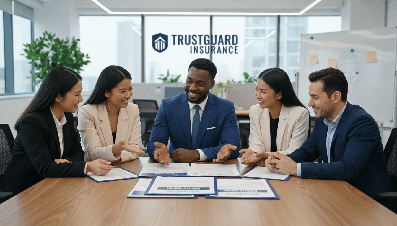 Professional reviewing auto insurance documents