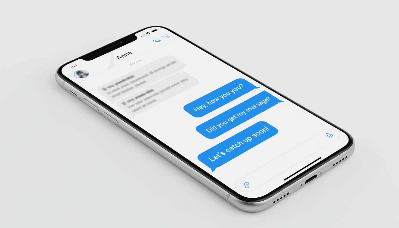 WhatsApp messaging interface on mobile phone