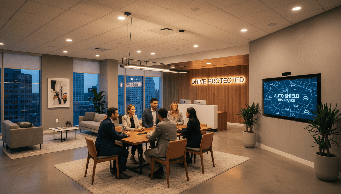 Professional bilingual insurance office with modern atmosphere