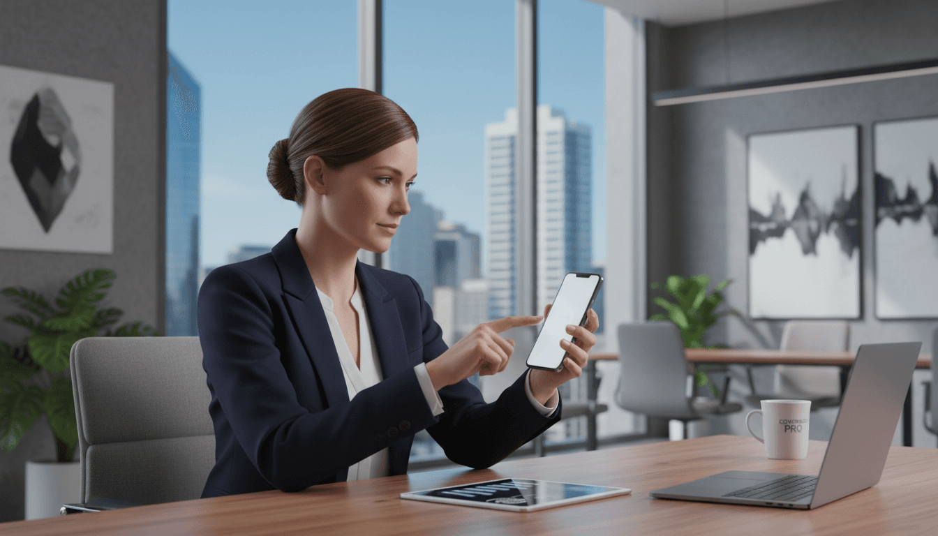 Person using a smartphone for customer support